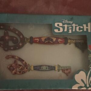 Disney Stitch Decorative Key Set - Red and Blue